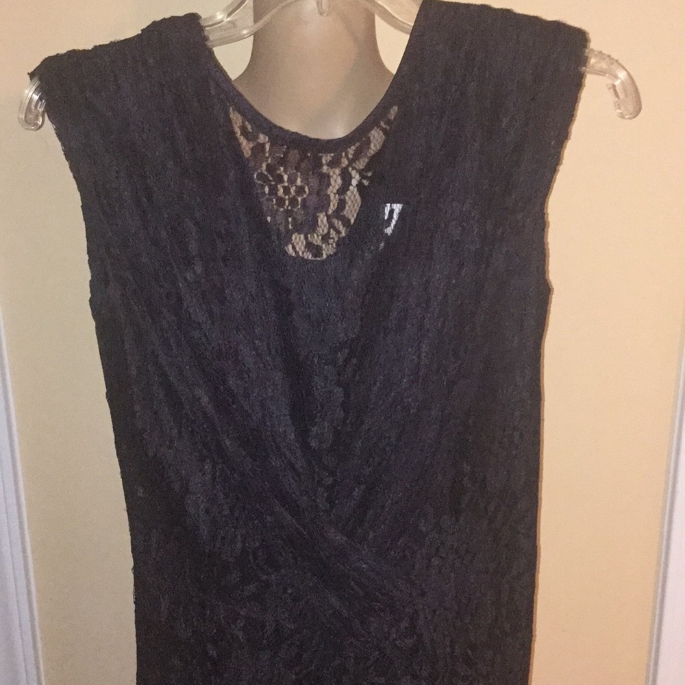 RARE! Vintage ‘Lady Gaga” Black Lace Flapper Dress 7/8